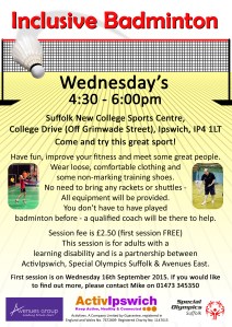 Inclusive Badminton flyer